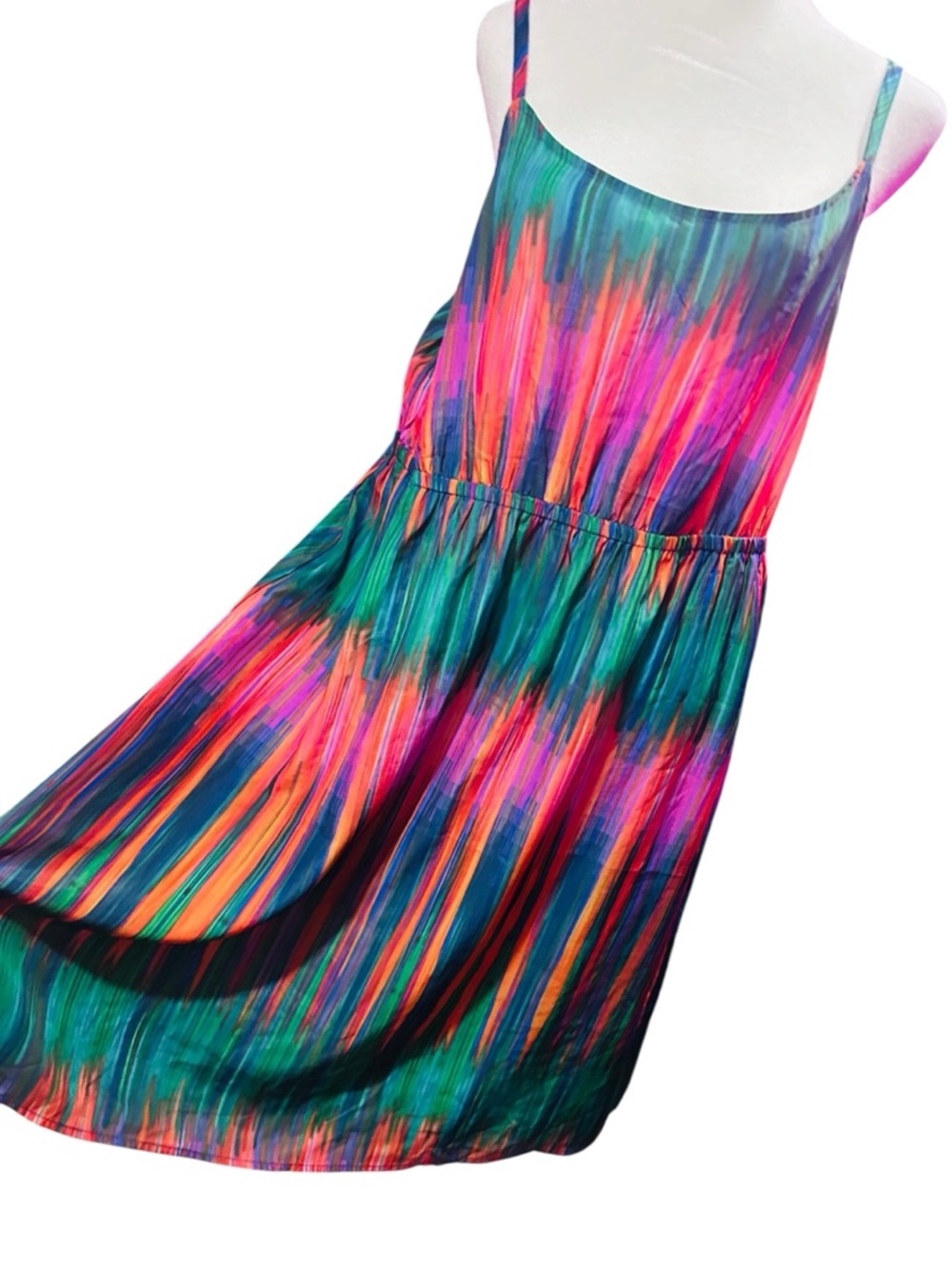 Lane Bryant Multicolor Abstract Dress Sleeveless Flowy Summer Size 14/16 - Picture 3 of 6
